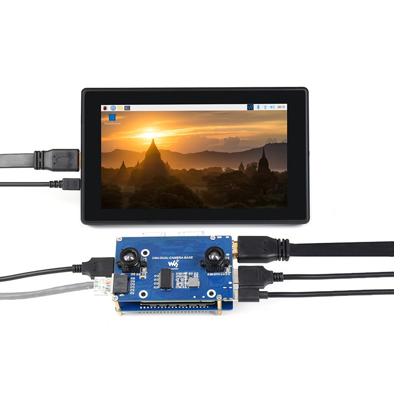 لوحة توسعة الرؤية الثنائية لـ  - مراجعة Raspberry Pi Compute Module 4 Dual Camera Board وسعره