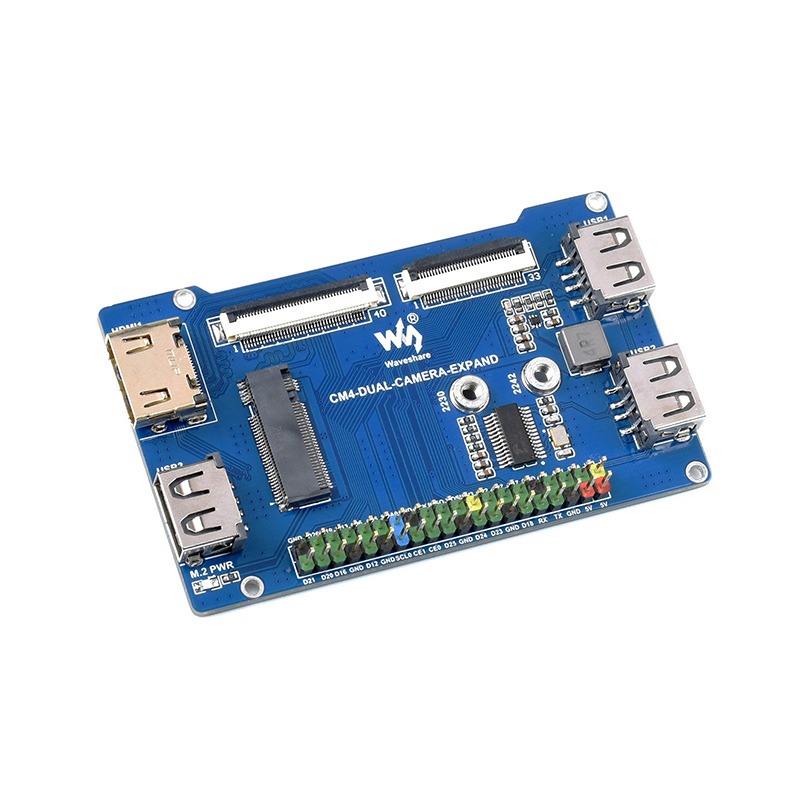 لوحة توسعة الرؤية الثنائية لـ  - مراجعة Raspberry Pi Compute Module 4 Dual Camera Board وسعره